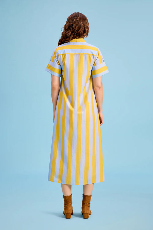 Gibbons Dress - Brimstone Stripe