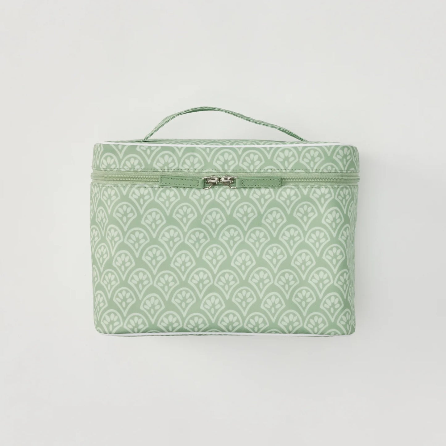 Vanity Case - Green Block Print