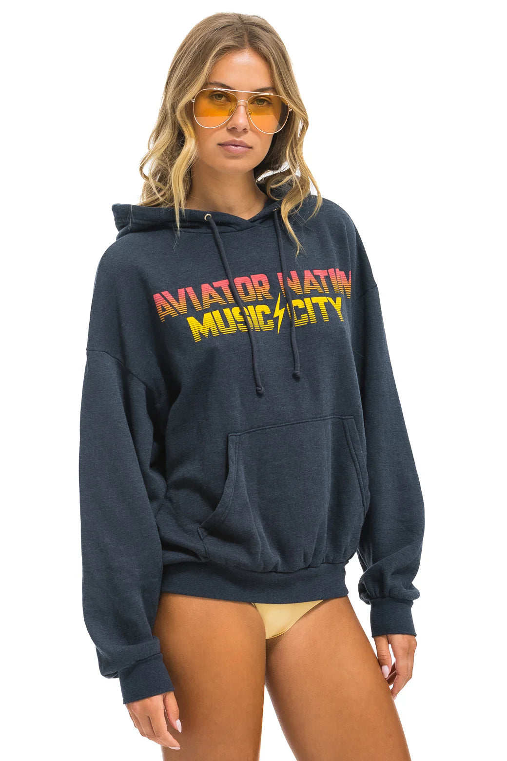 Aviator Nation - Nashville Music City Pullover Relaxed - Charcoal