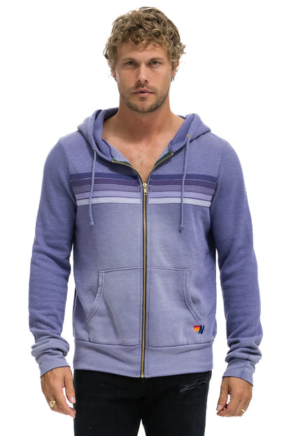 Aviator Nation - 5 Stripe Hoodie - Faded Grape