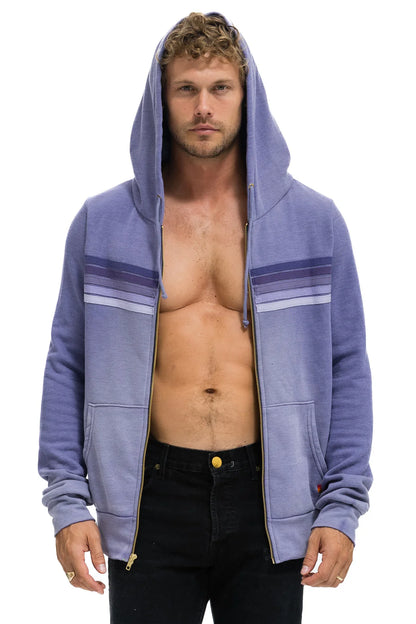 Aviator Nation - 5 Stripe Hoodie - Faded Grape