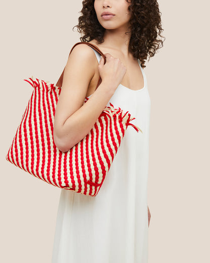 Naghedi - Havana Medium Tote Striped - Amalfi