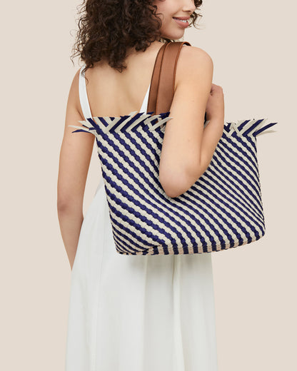 Naghedi - Havana Medium Tote Striped - Venice