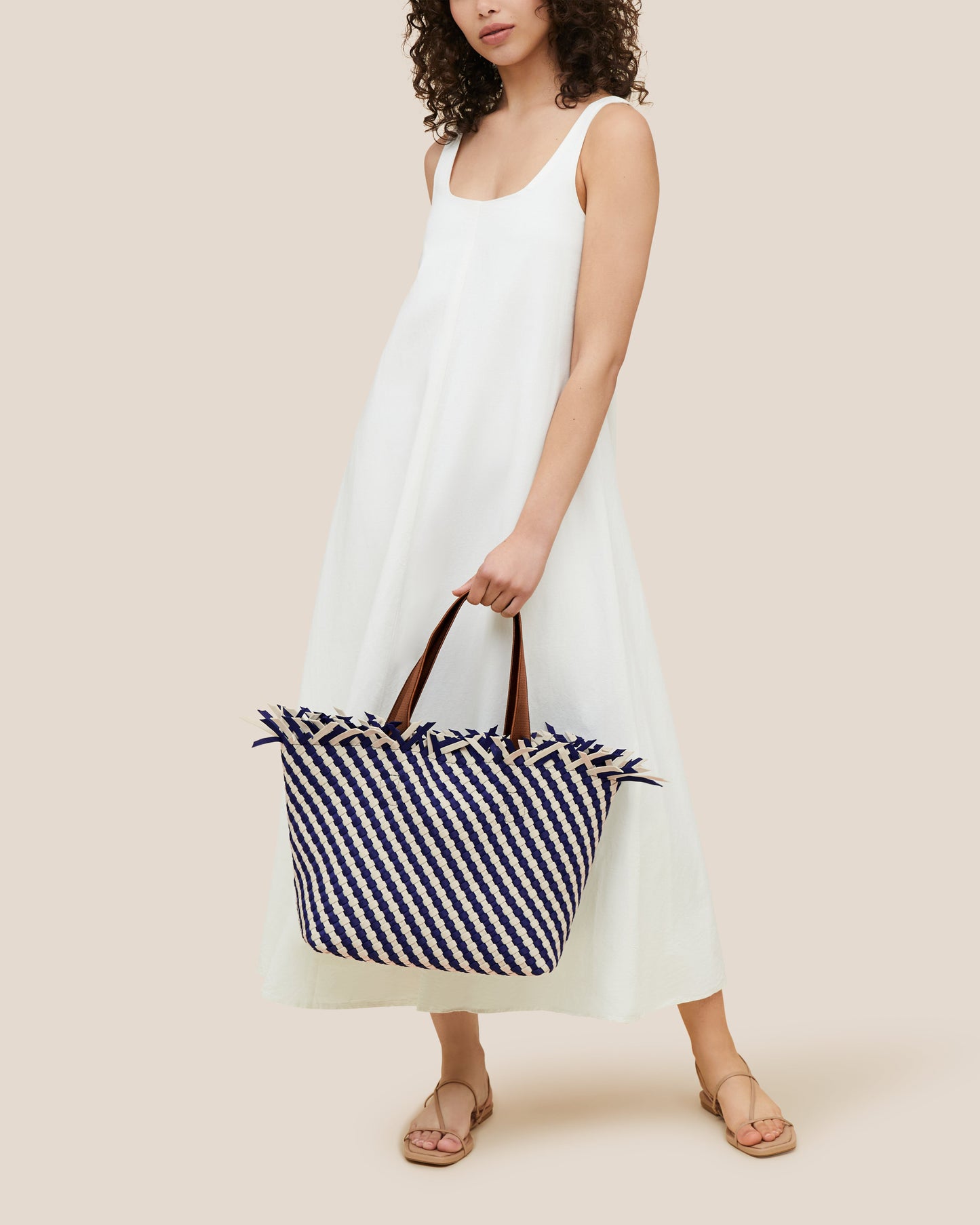 Naghedi - Havana Medium Tote Striped - Venice