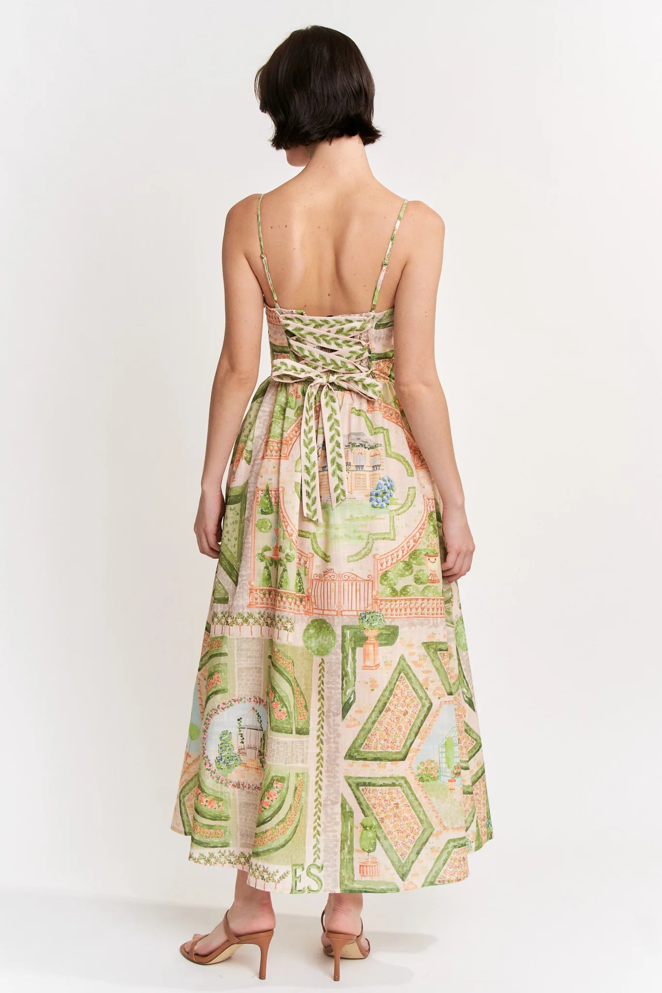 Sariyah Maxi Dress - Ivory Olive Multi