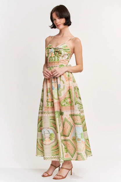 Sariyah Maxi Dress - Ivory Olive Multi