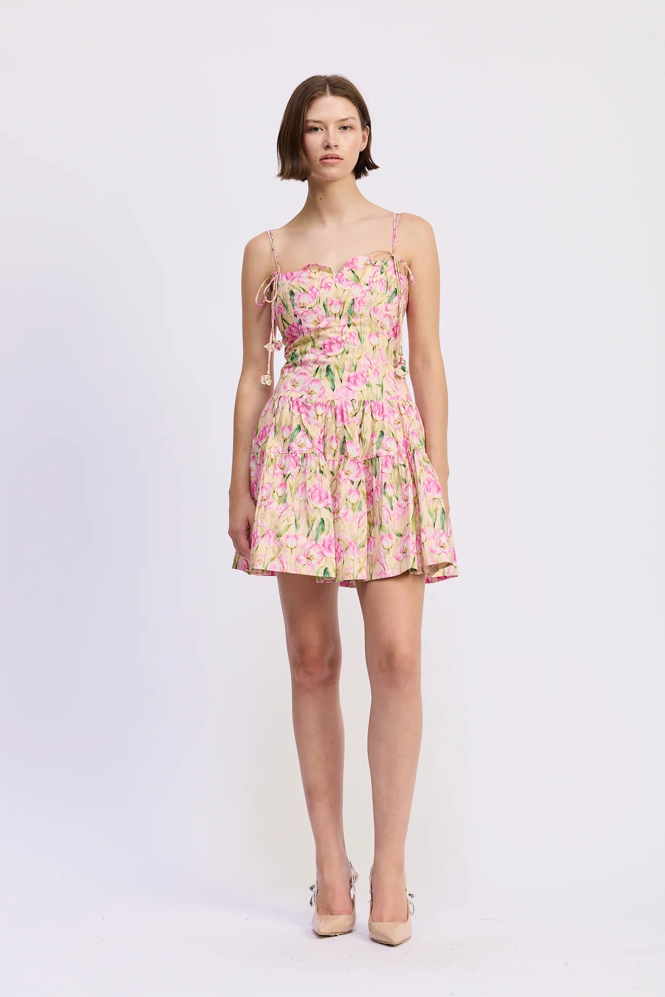 Arya Mini Dress - Cantaloupe Pink