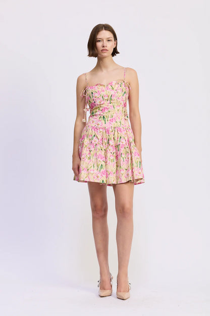 Arya Mini Dress - Cantaloupe Pink