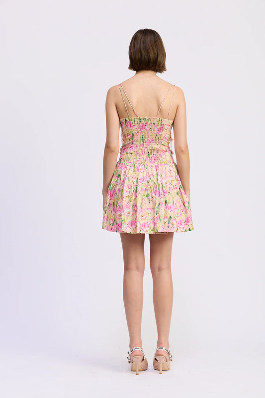 Arya Mini Dress - Cantaloupe Pink