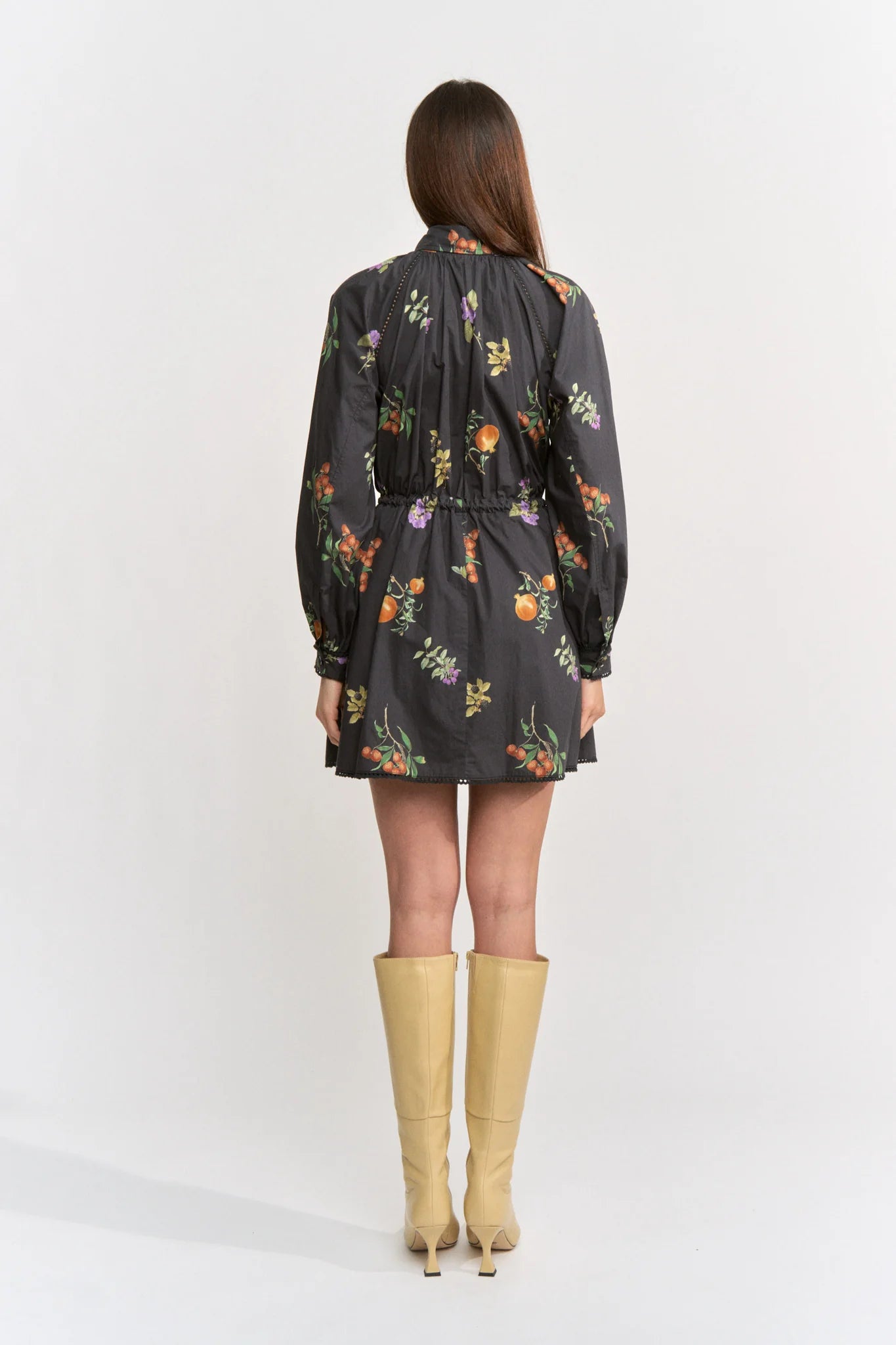 Kristie Mini Shirt Dress - Black Multi