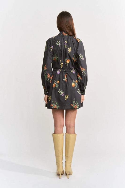 Kristie Mini Shirt Dress - Black Multi