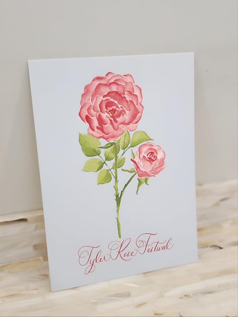 Blue Botanical 5x7 Prints - Tyler Rose Festival Rose