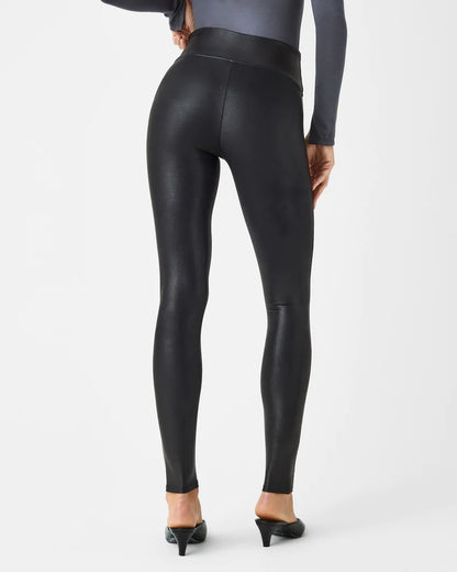 Spanx - Faux Patent Leather Leggings - Classic Black – Spinout