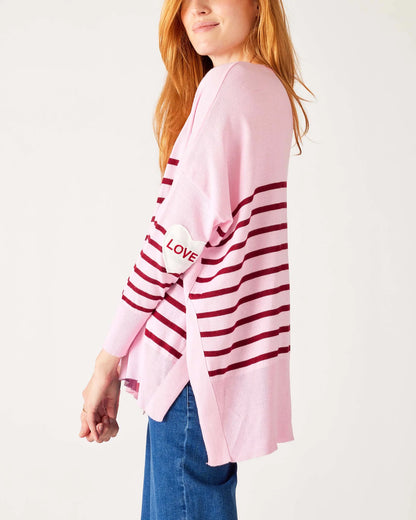 MerSea - Amour Sweater - Orchid/Wine Stripes