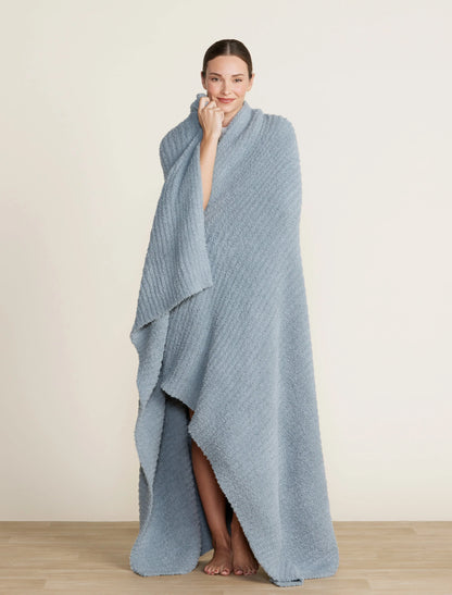 Barefoot Dreams - CozyChic Ribbed Throw - Blue Cove