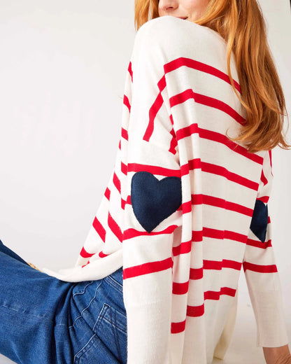 MerSea - Amour Sweater - White / Red Stripes