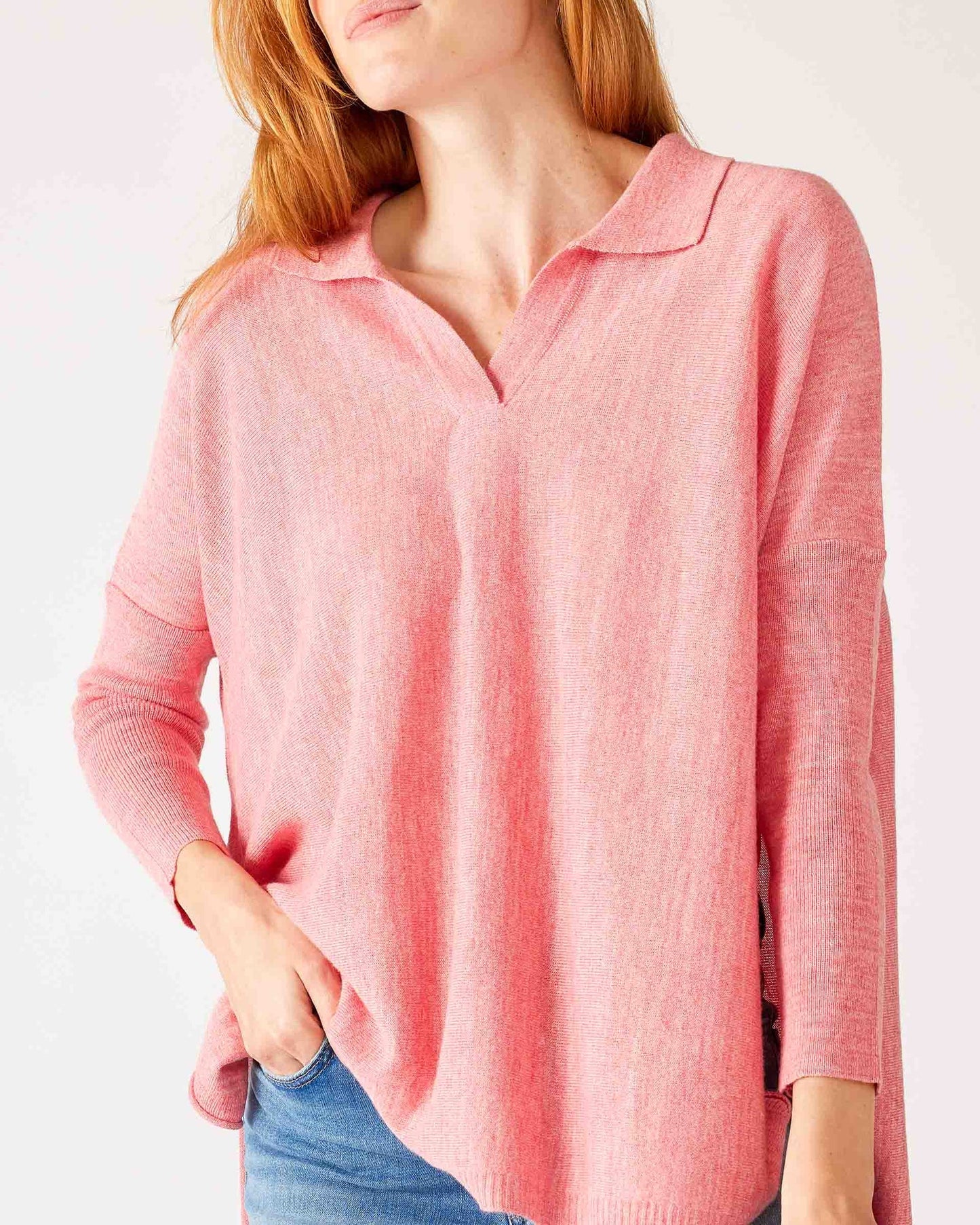 MerSea - Catalina Polo Sweater - Sea Pink
