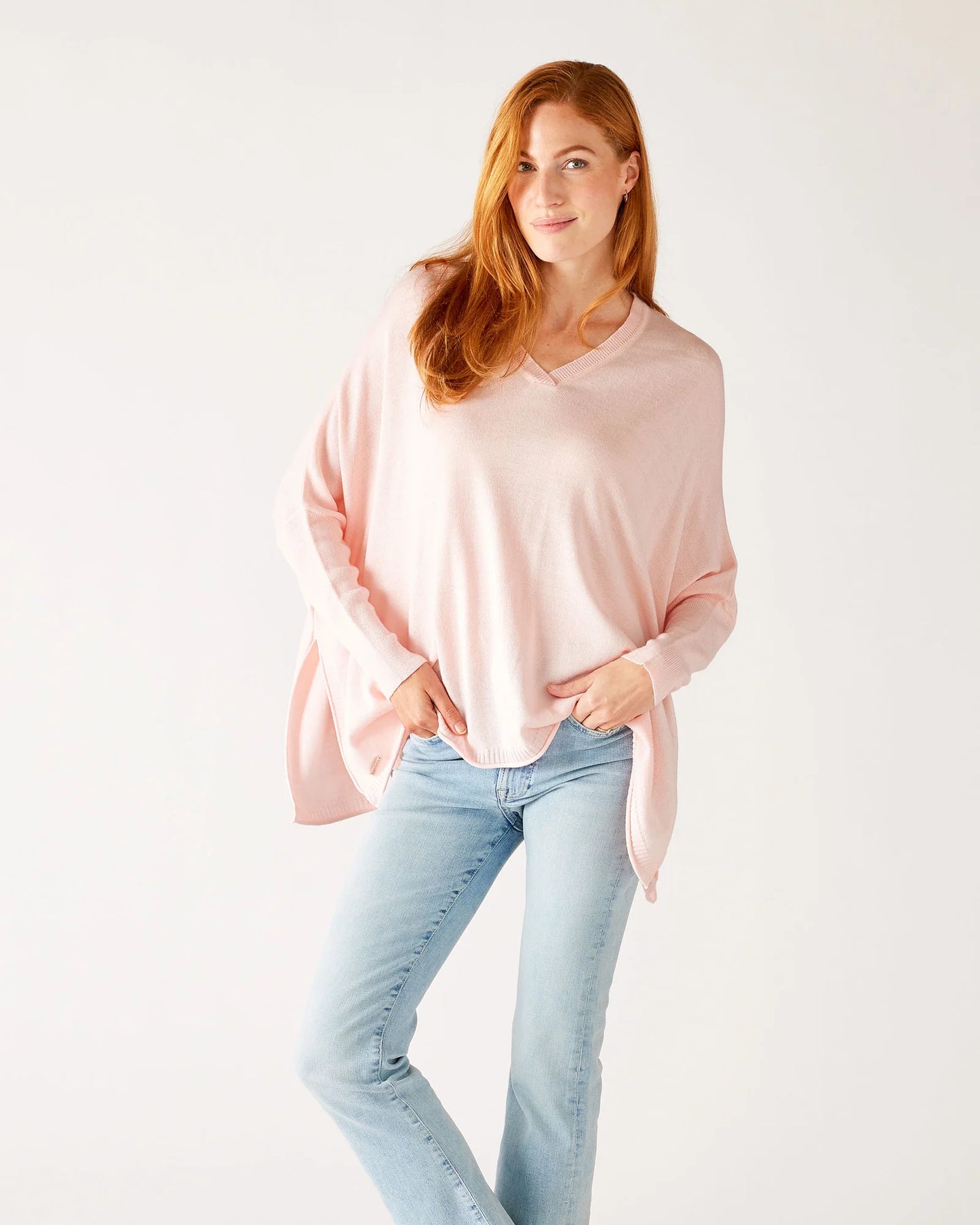 MerSea - Catalina V-Neck Sweater - Sorbet Pink