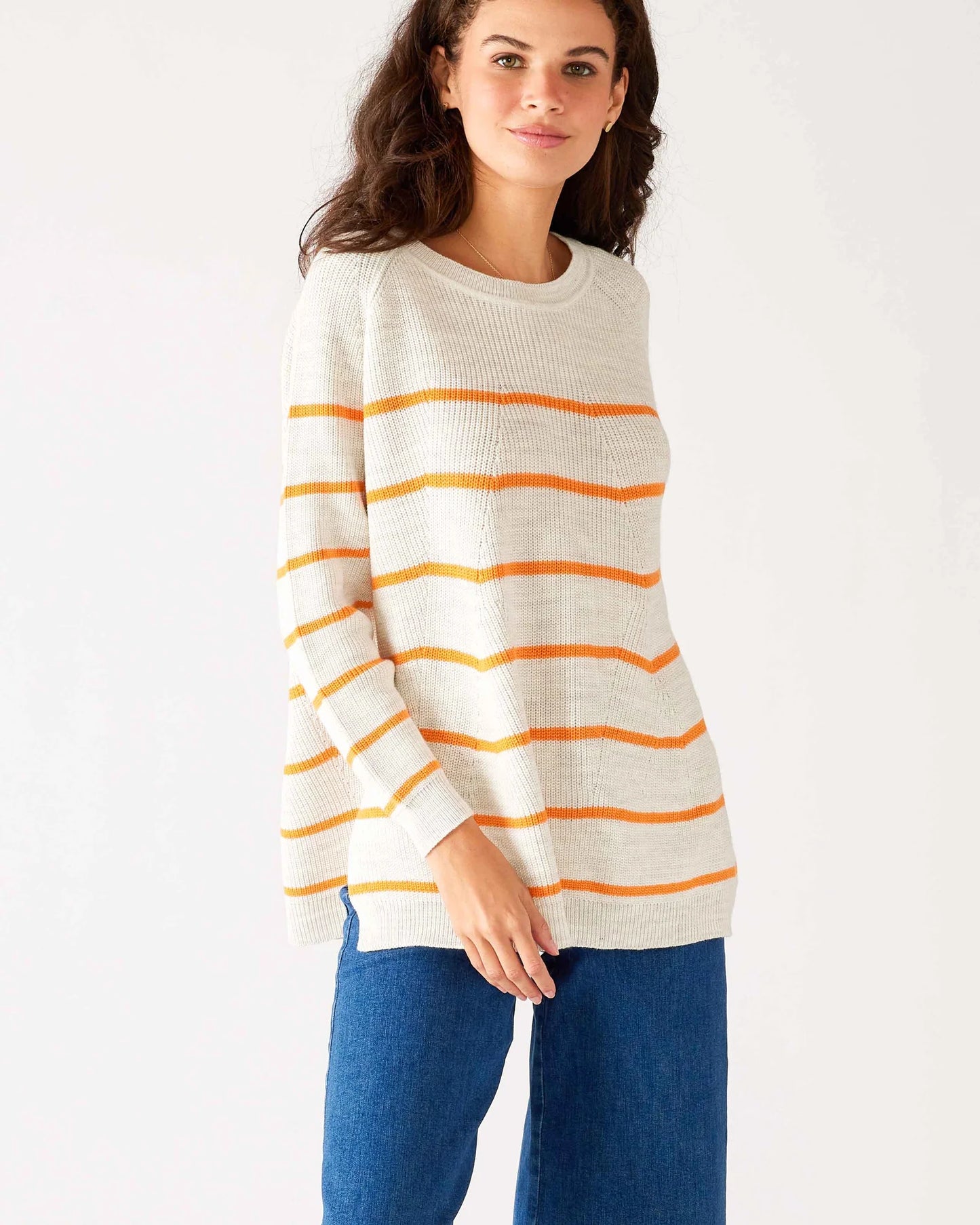 MerSea - Camden Boatneck Sweater - Dreamsicle Stripe