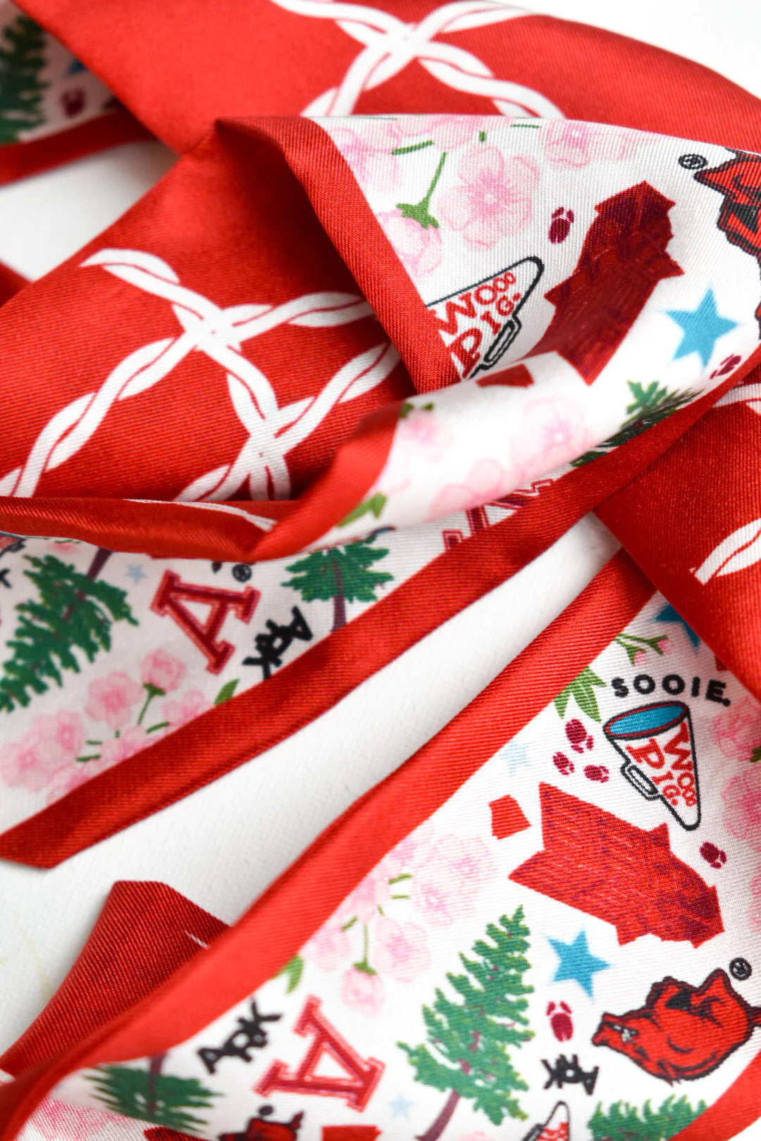 Saturday Silks - Arkansas Razorbacks Skinny Scarf – Spinout