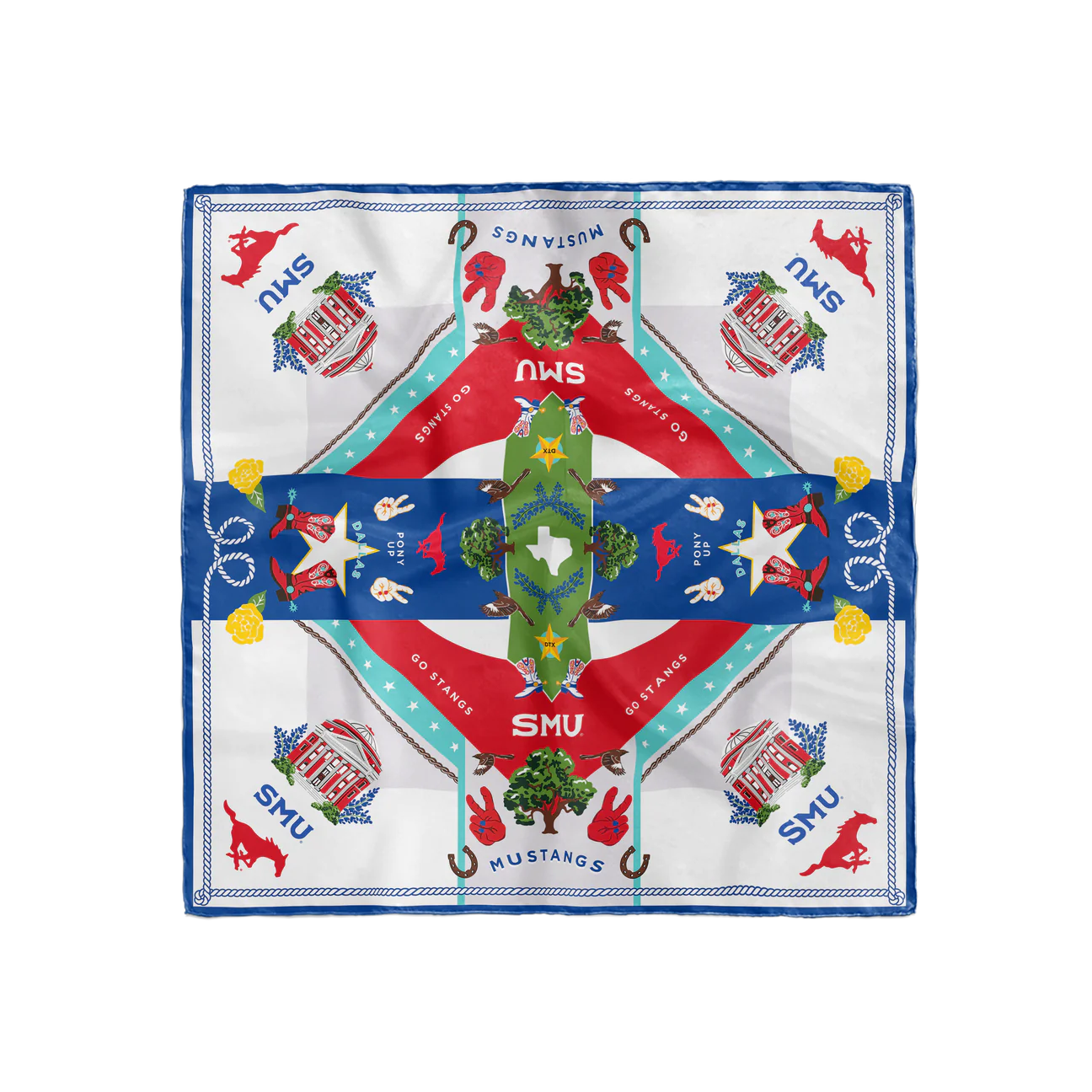 Saturday Silks - SMU Mustangs Saturday Scarf™ - Spinout