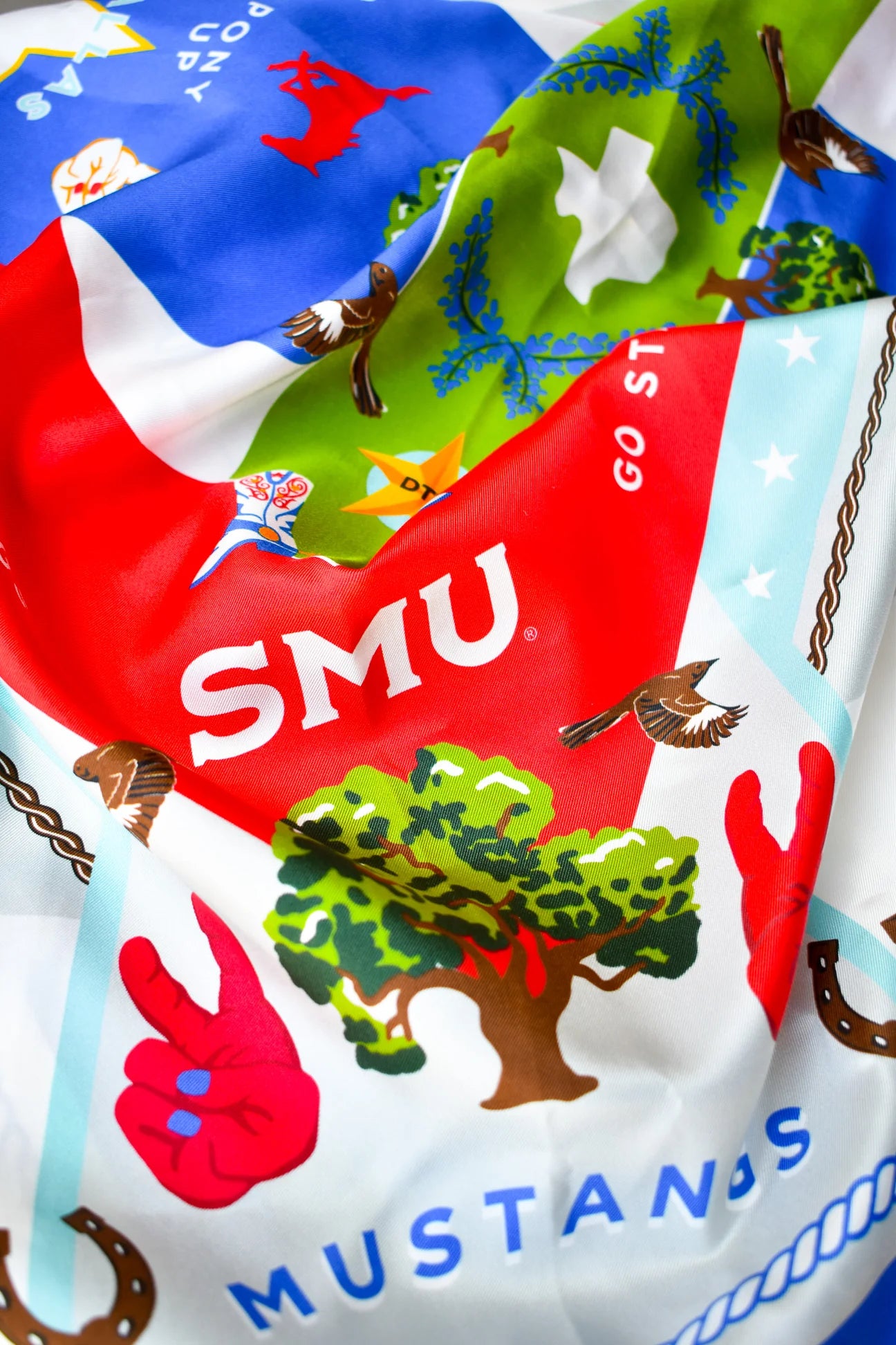 Saturday Silks - SMU Mustangs Saturday Scarf™ - Spinout