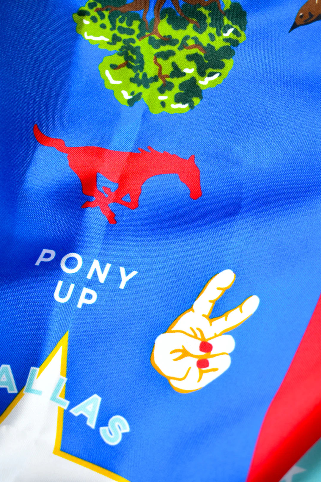 Saturday Silks - SMU Mustangs Saturday Scarf™ - Spinout