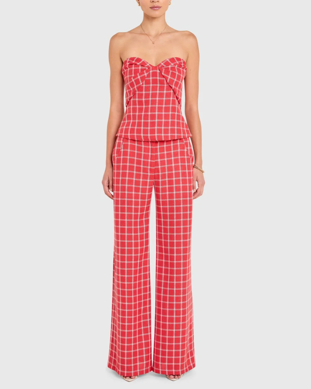 Soho Top in Plaid - Red