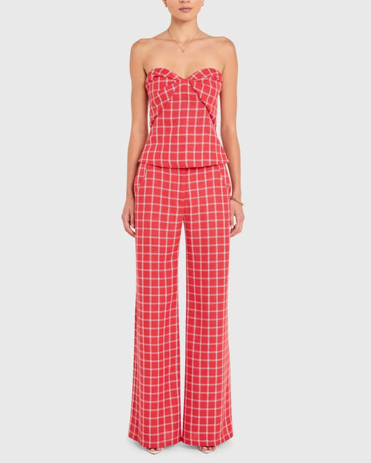 Soho Top in Plaid - Red