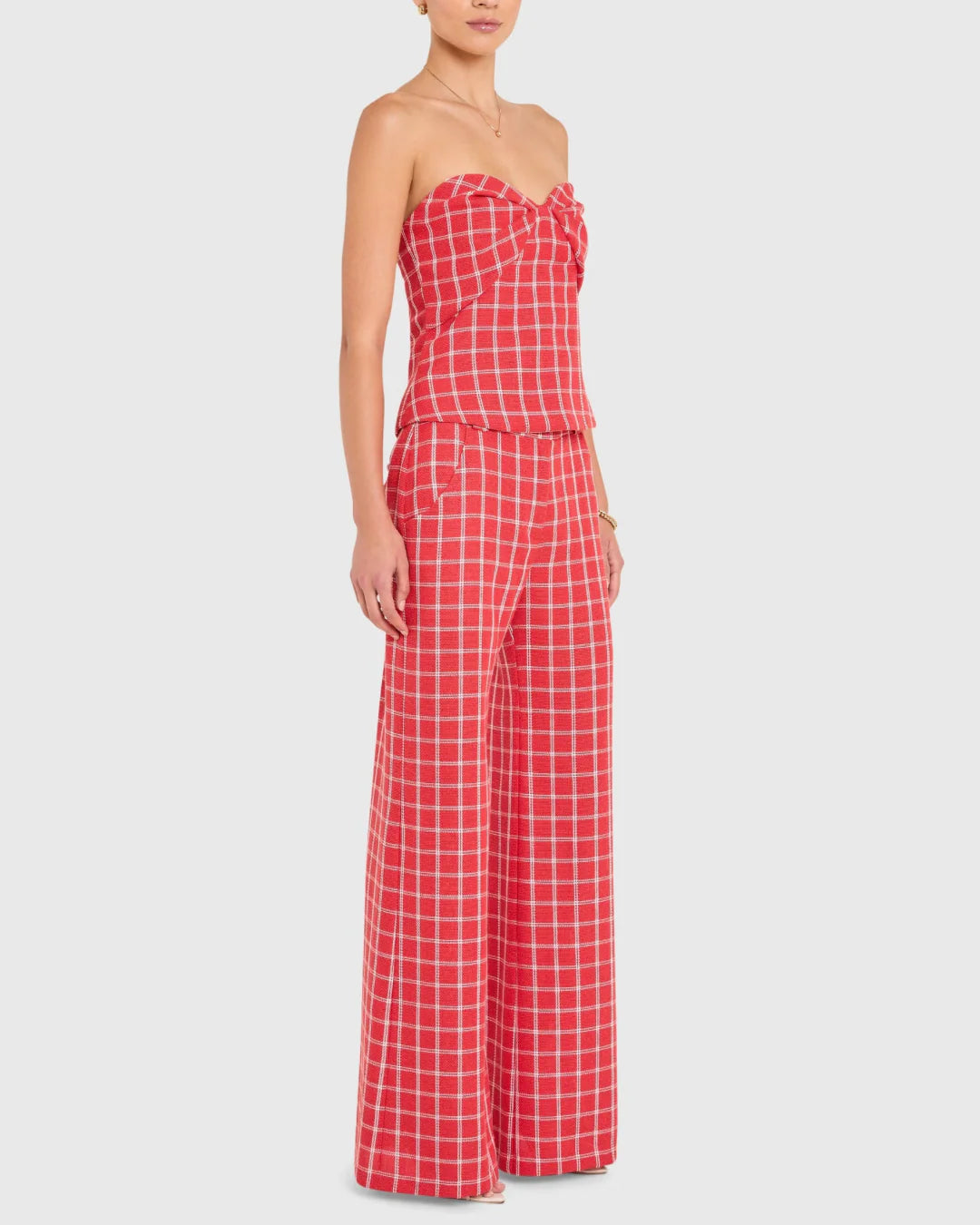 Soho Top in Plaid - Red