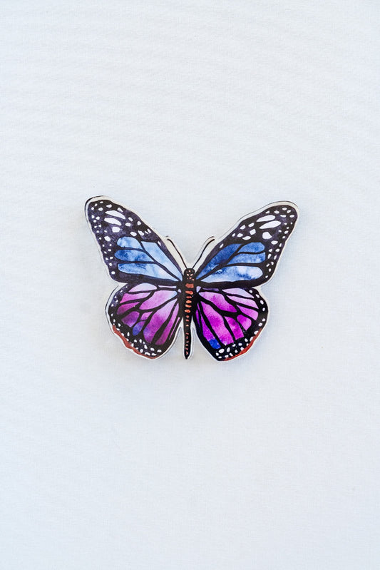 Purple Butterfly Acrylic Art Block