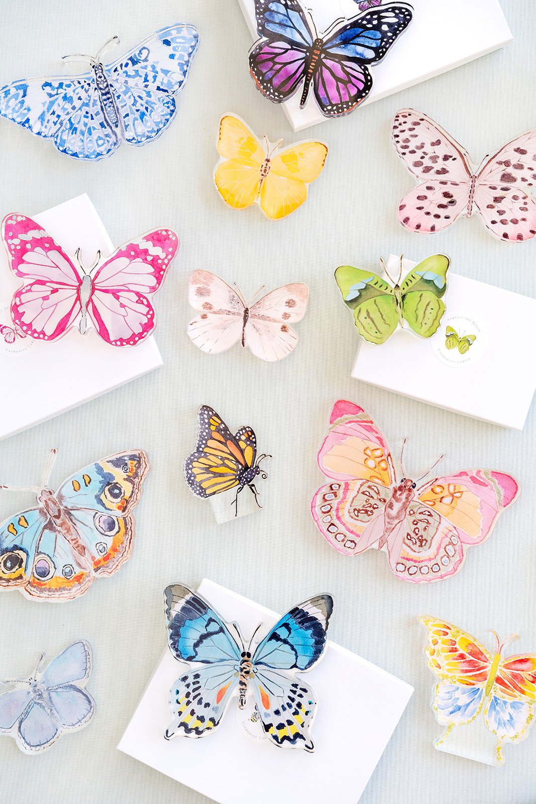 Purple Butterfly Acrylic Art Block