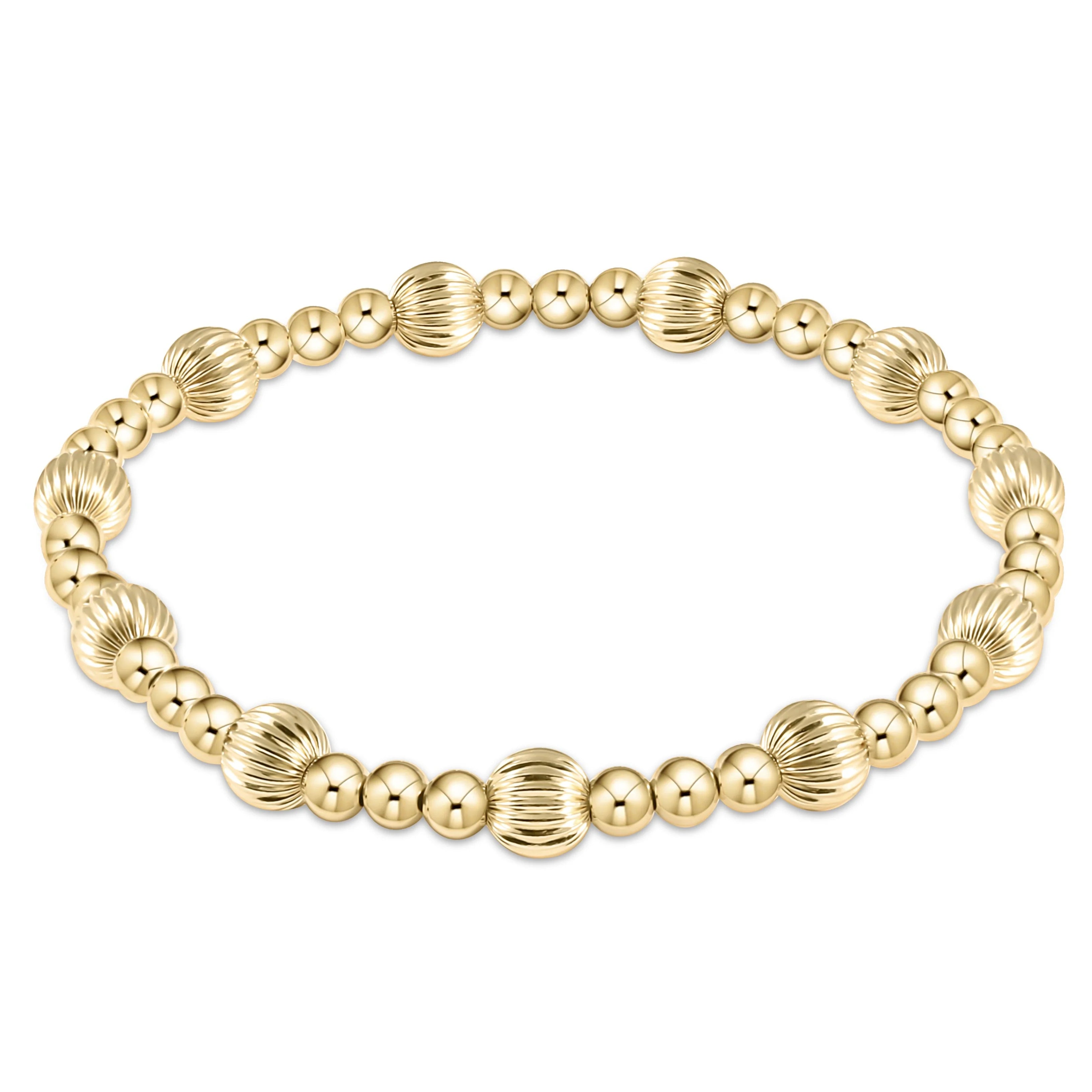 Dignity Sincerity Gold 6mm Bead Bracelet