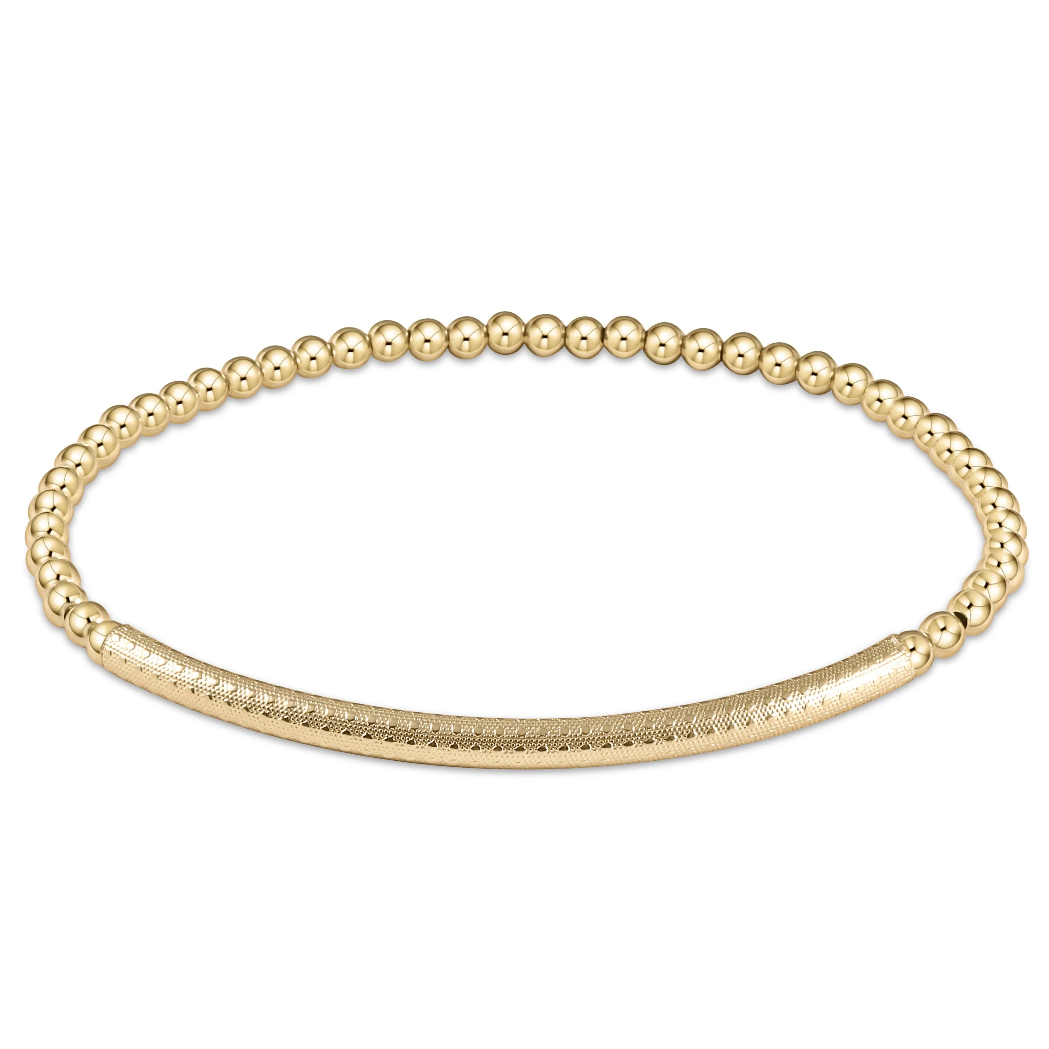 Bliss Bar Textured Gold 3mm Bracelet