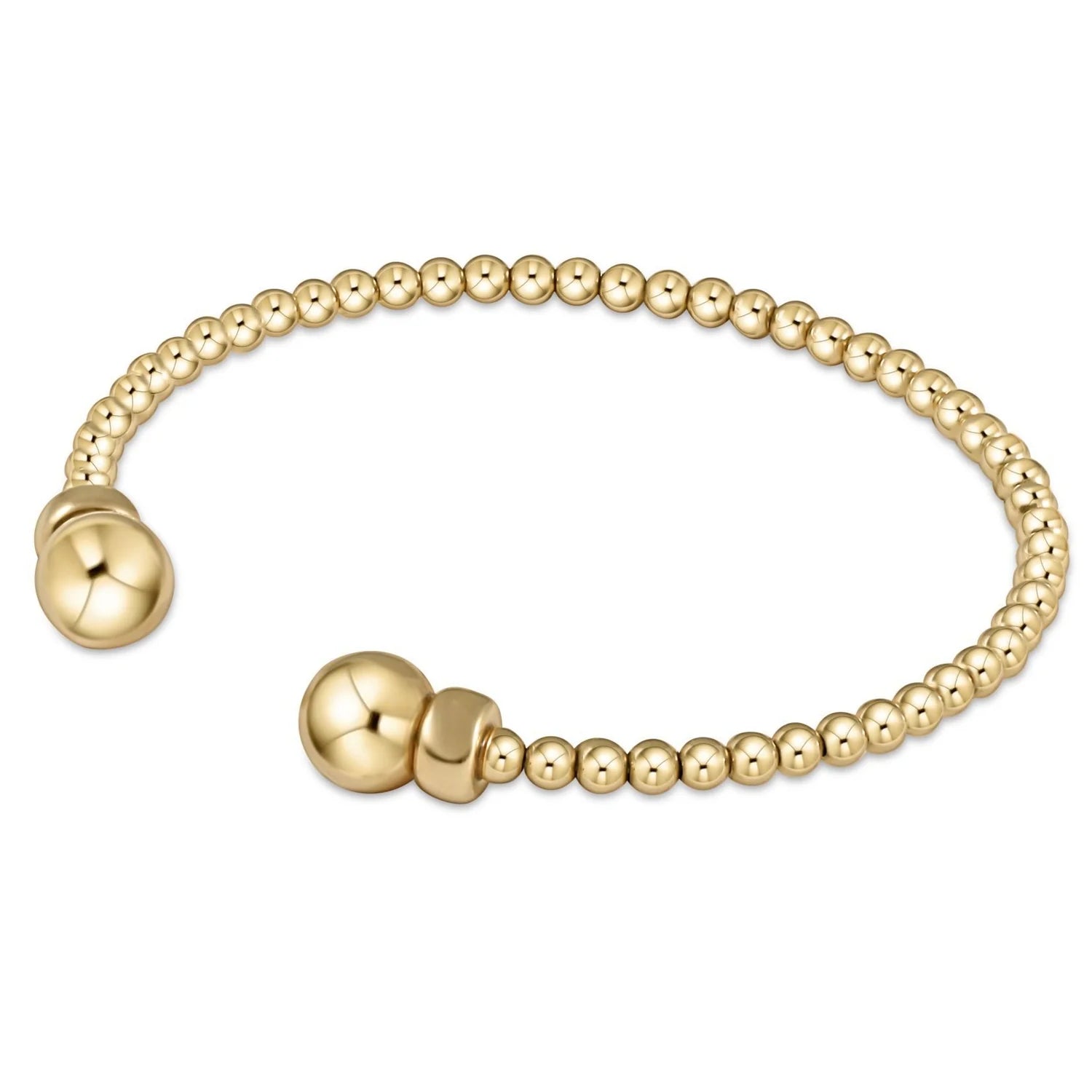 Classic Gold 3mm Bead Cuff - Gold - Spinout