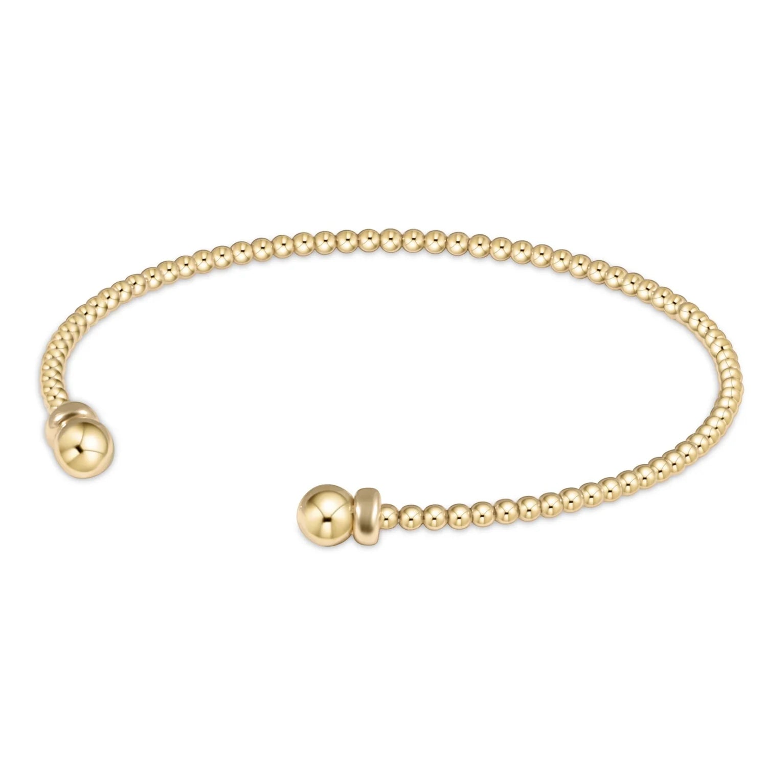 Classic Gold 2mm Bead Cuff - Gold - Spinout