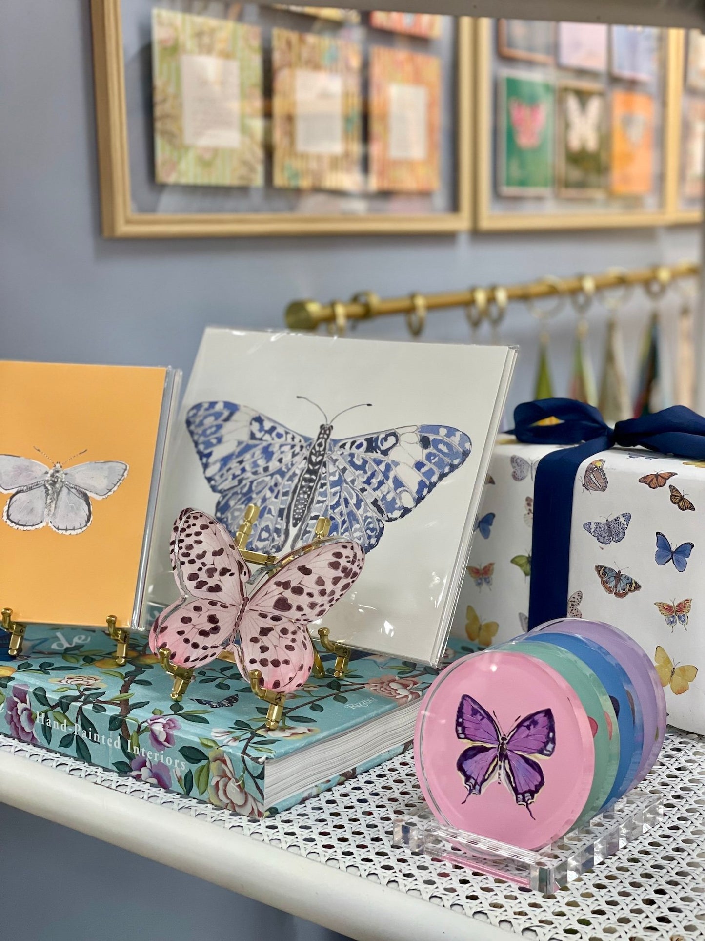 Acrylic Butterfly Coaster Set - Summer