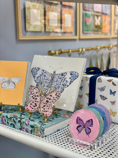 Acrylic Butterfly Coaster Set - Summer