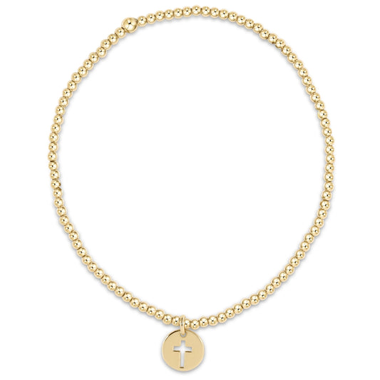 Classic Gold 2mm Bracelet - Blessed Small Gold Disc