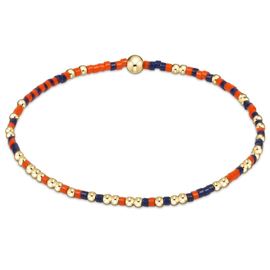 eGirl - Gameday Hope Unwritten Bracelet - Bright Orange-Matte Navy