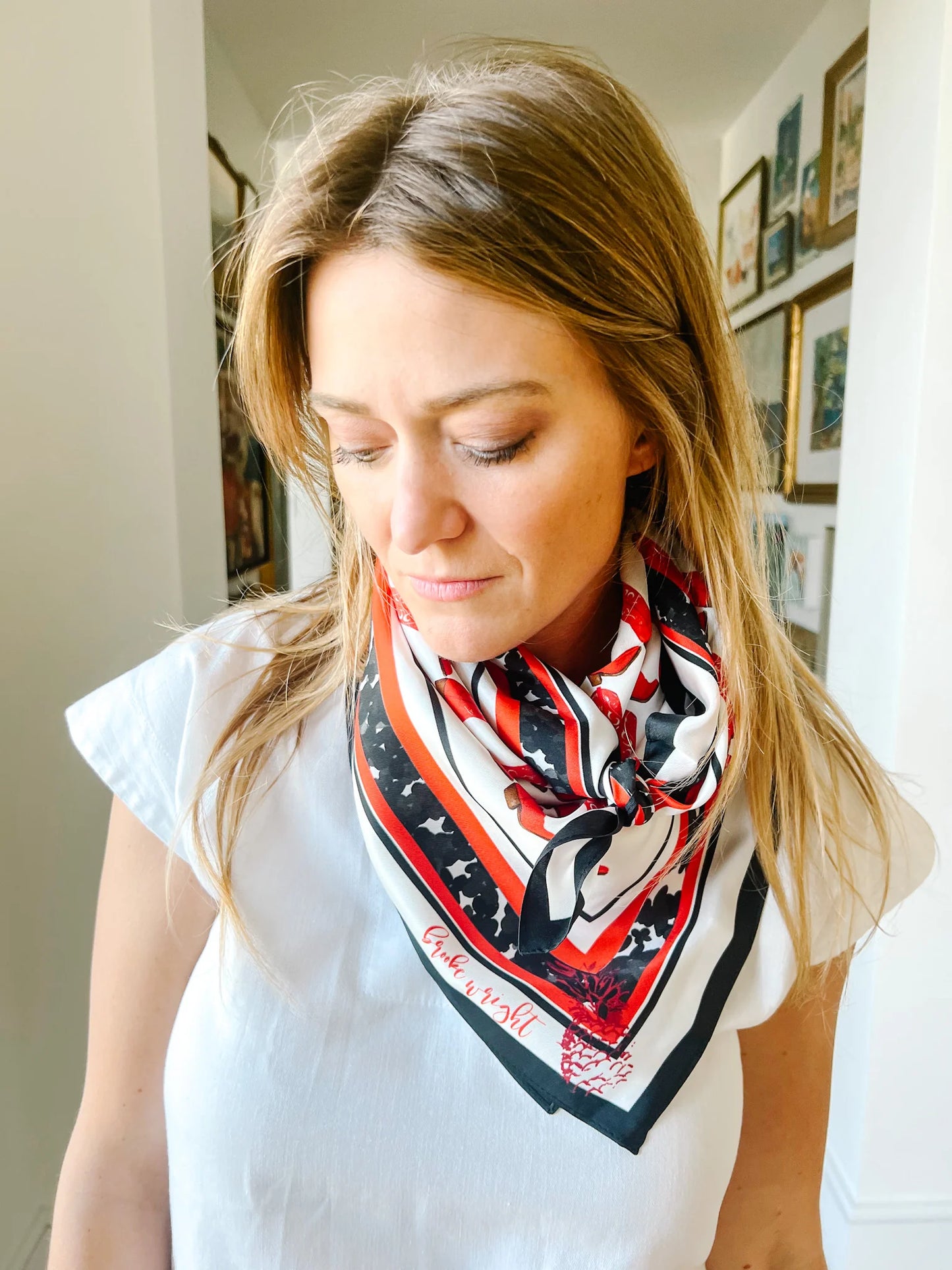 Brooke Wright Designs - Red & Black Boots Scarf