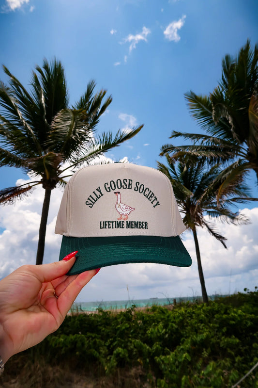 Silly Goose Society Hat - Green/Natural