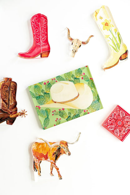 Daffodil Boot Acrylic Art Block