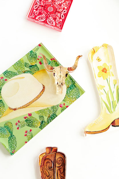 Daffodil Boot Acrylic Art Block