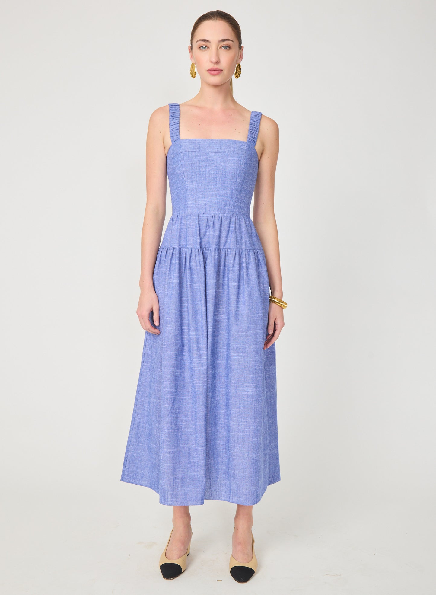 Julien Dress - Cadet Blue Chambray