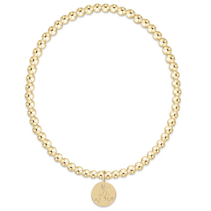 eCollegiate Classic Gold 3mm Bracelet - Alabama Disc