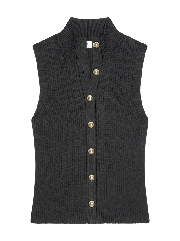 Ira Sweater Vest - Jet Black