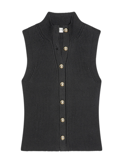 Ira Sweater Vest - Jet Black