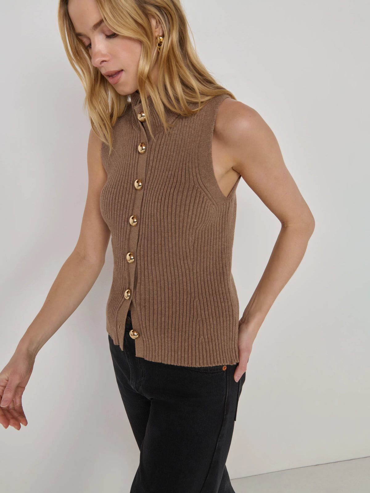 Ira Sweater Vest - Biscotti