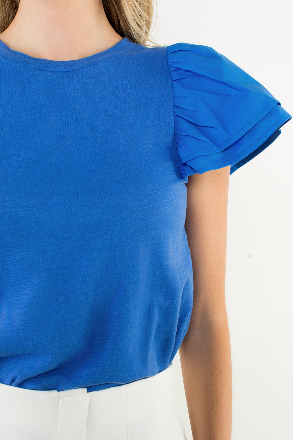 THML - Flutter Sleeve Top - Blue